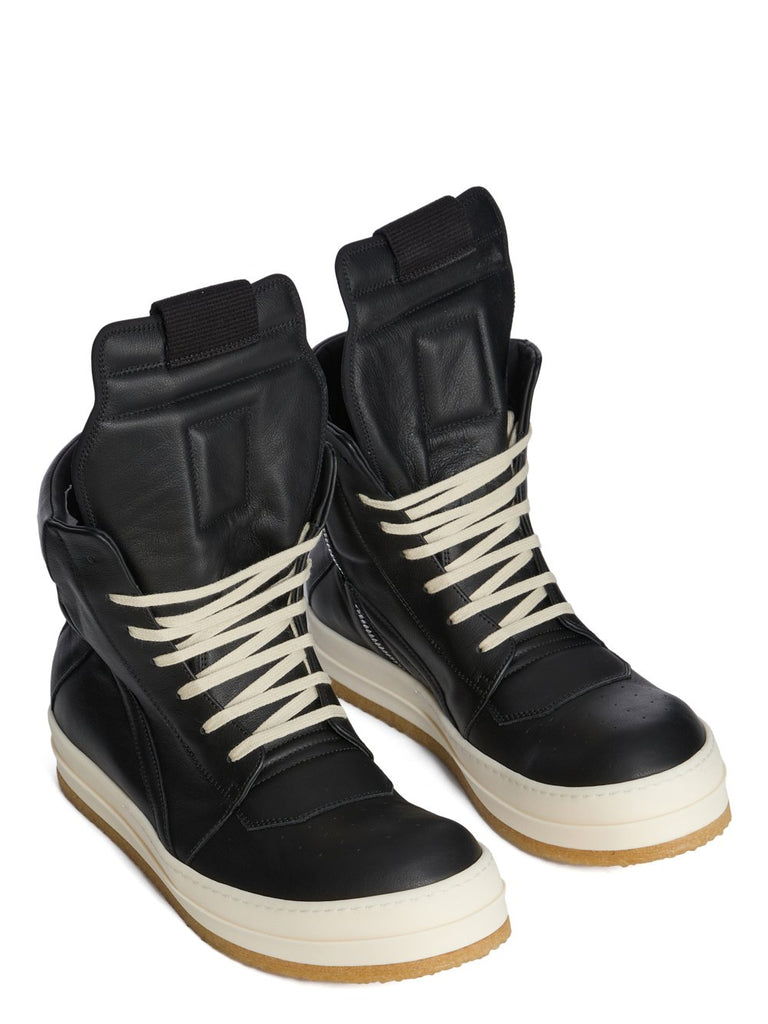 RICK OWENS CONCORDIANS GEOBASKET CREEP HIGH - BLACK/MILK