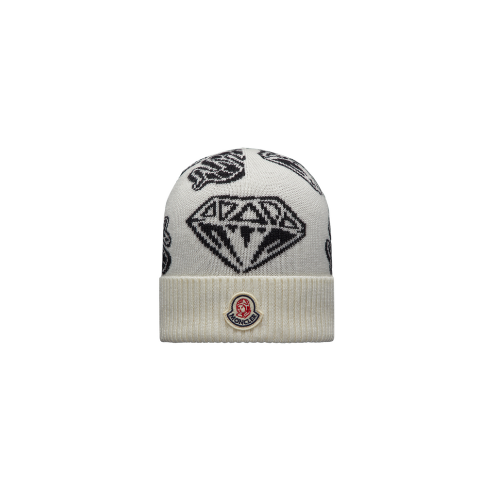 MONCLER X BBC WOOL JACQUARD BEANIE - NATURAL