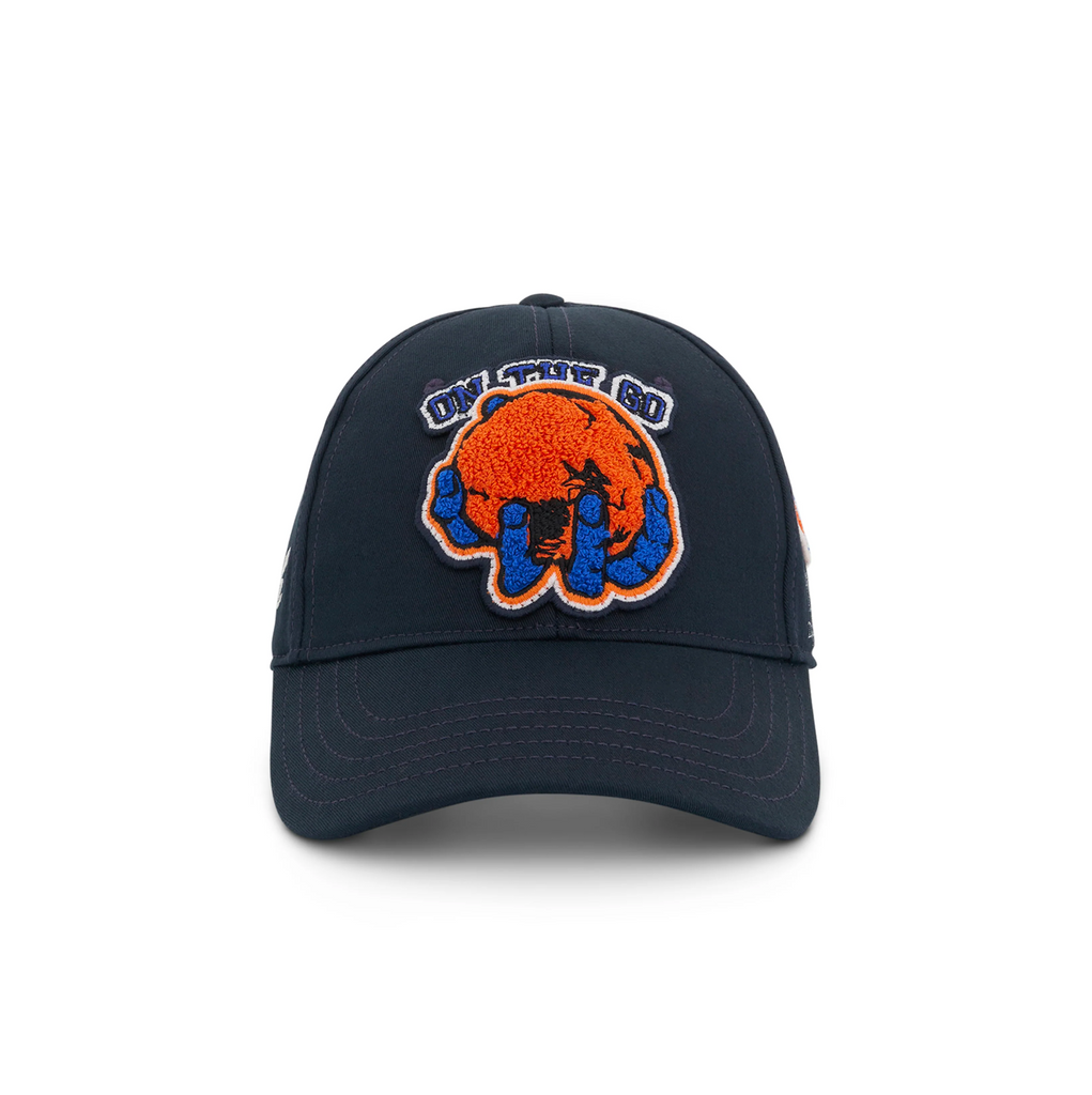 OFF—WHITE VARSITY DRILL BASEBALL CAP - DARK BLUE