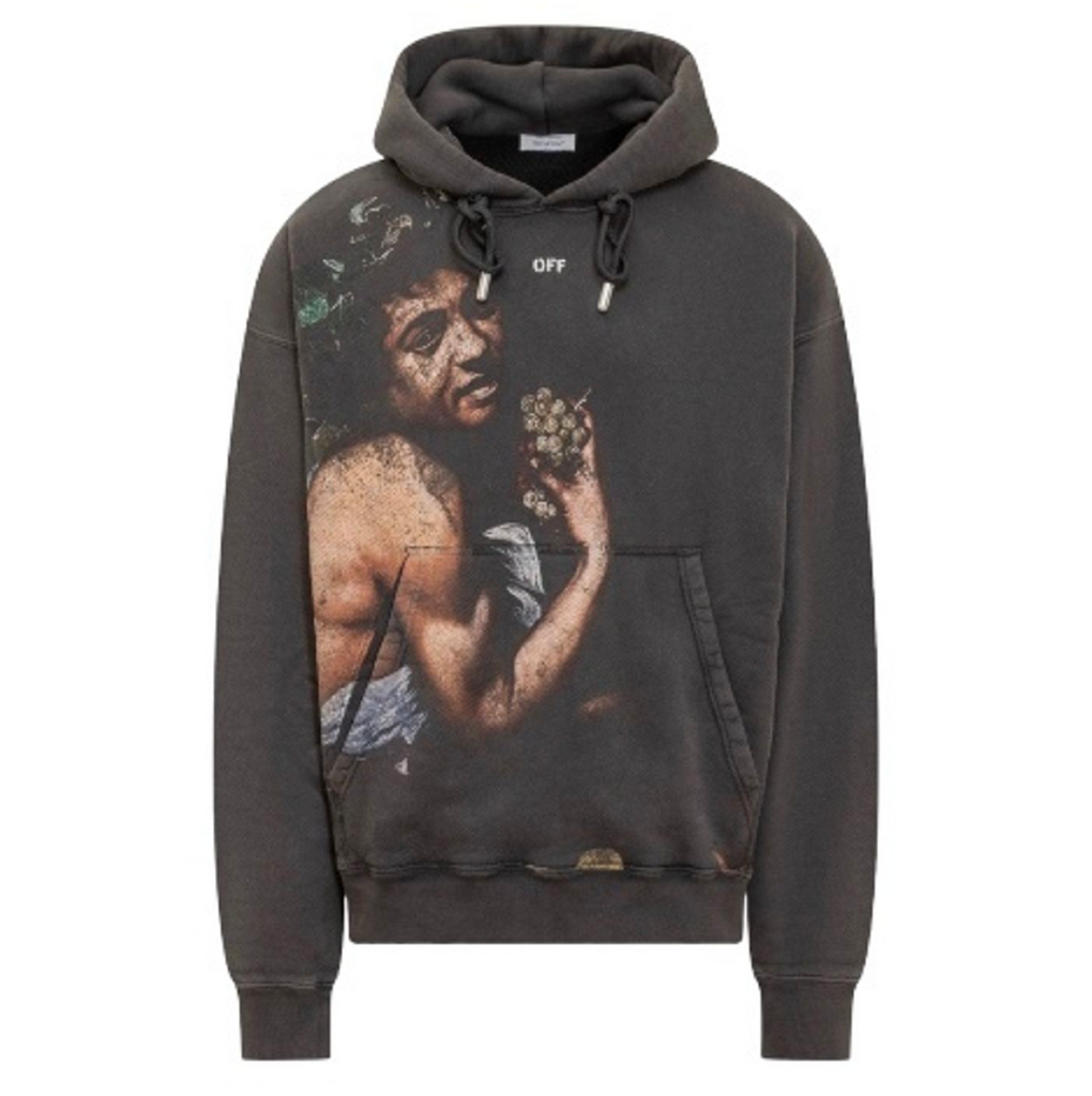 OFF—WHITE BACCHUS SKATE HOODIE - BLACK/MULTICOLOR