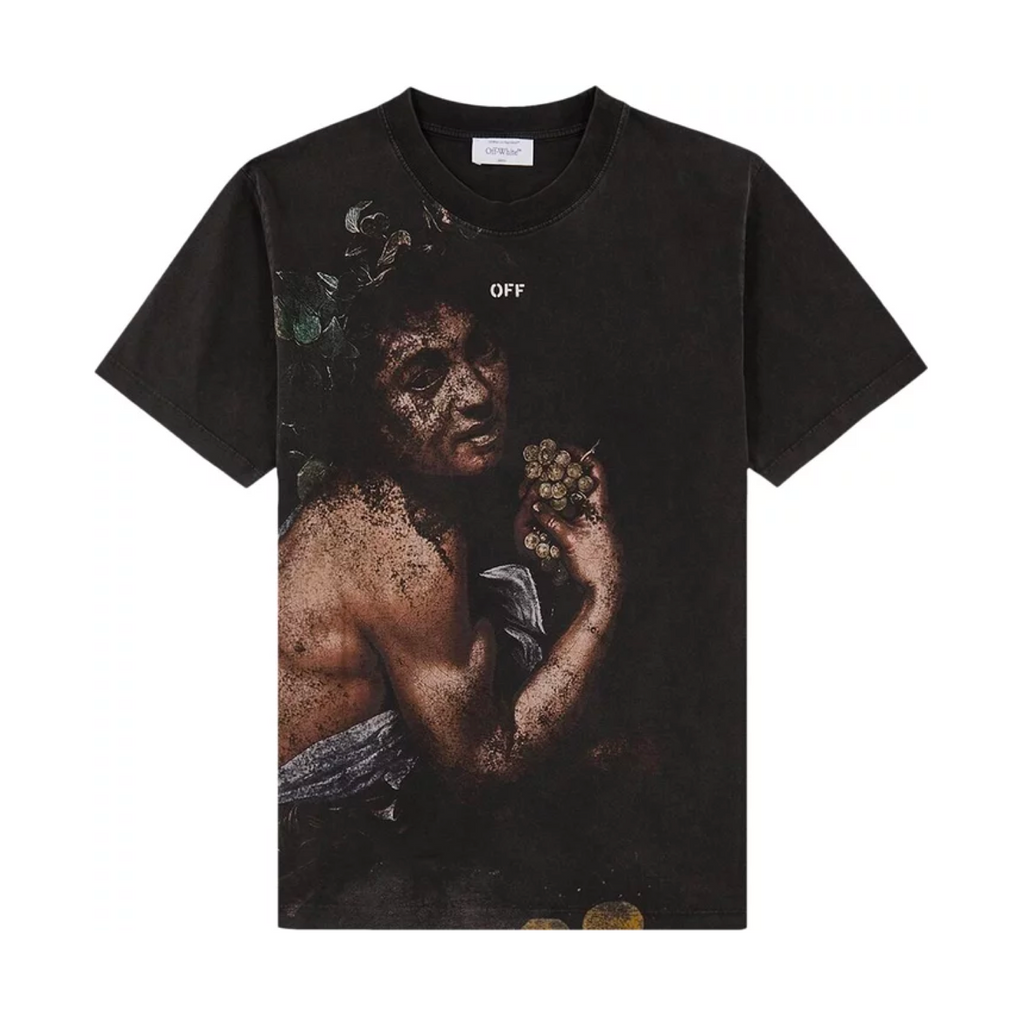 OFF—WHITE BACCHUS SLIM S/S TEE - BLACK/MULTICOLOR