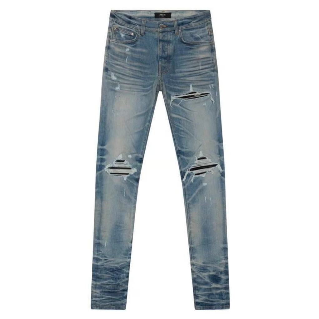 AMIRI MX1 LEATHER JEAN - HONEYCOMB INDIGO