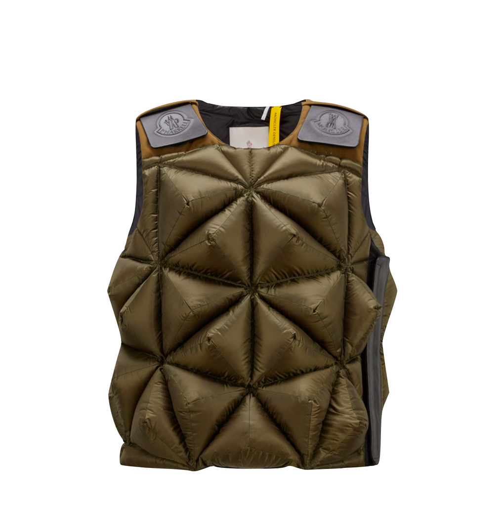 MONCLER GENIUS X PHARRELL WILLIAMS HOLLY DOWN VEST - GREEN
