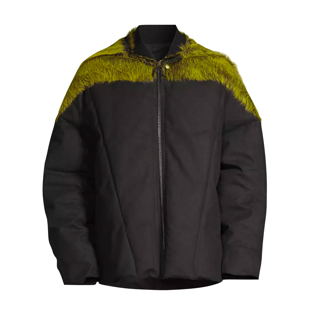 RICK OWENS FUR DOWN FLIGHT JACKET - ACID MELANGE