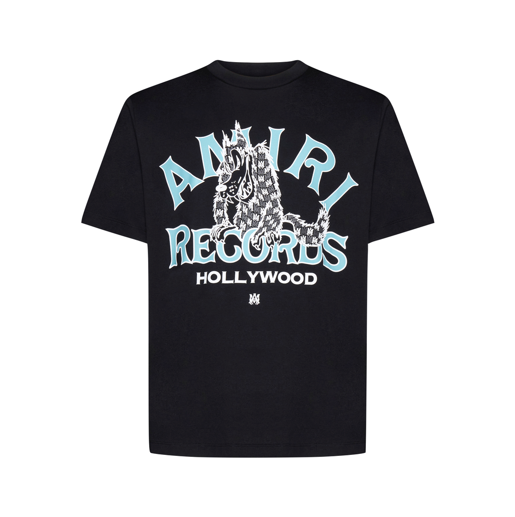 AMIRI RECORDS WOLF TEE - BLACK