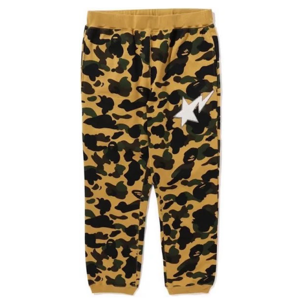 A BATHING APE 1ST CAMO SWEAT PANT - YELLOW