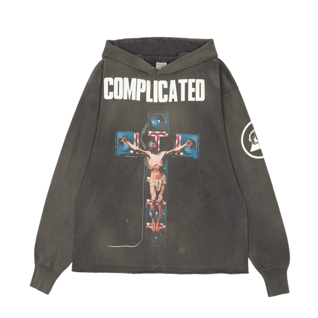 SAINT MICHAEL COMPLICATED HOODIE - BLACK
