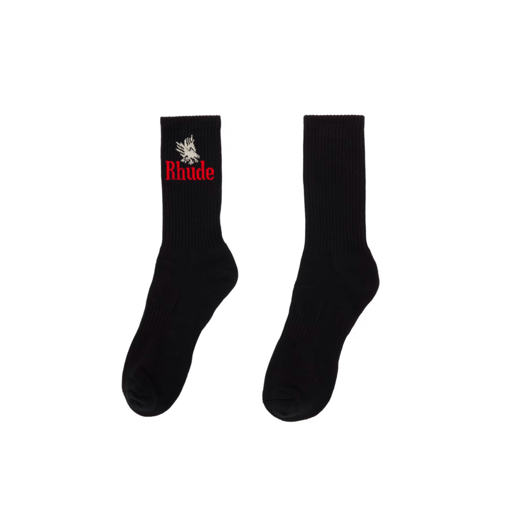 RHUDE EAGLES SOCK - BLACK/RED/YELLOW