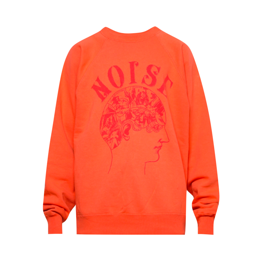 SAINT MICHAEL NOISE CREWNECK SWEATSHIRT - ORANGE