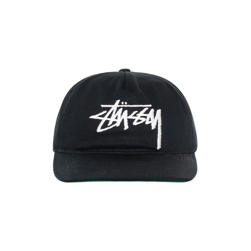 STÜSSY MID-DEPTH BIG STOCK SNAPBACK - BLACK