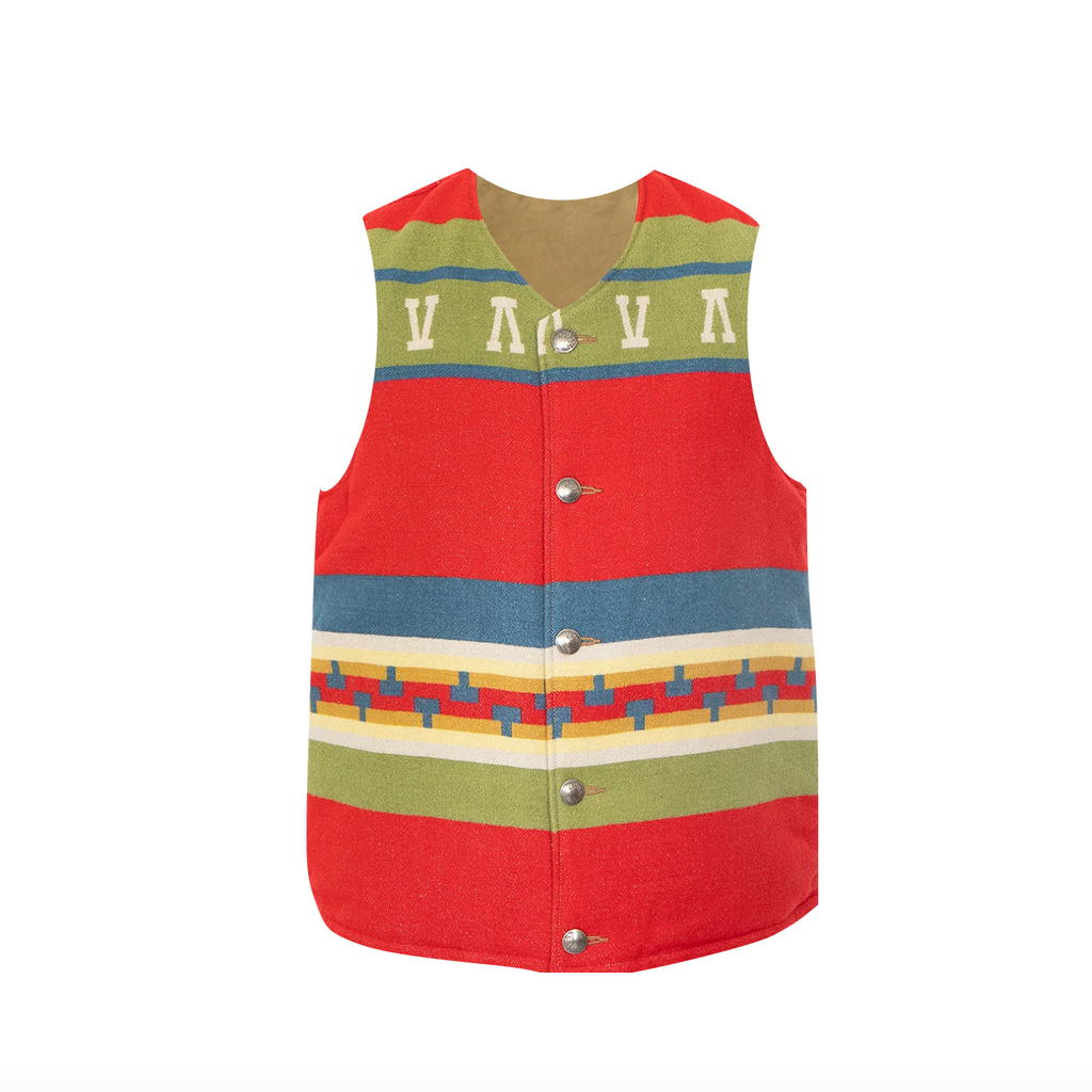 VISVIM KORA REVERSIBLE DOWN VEST - RED