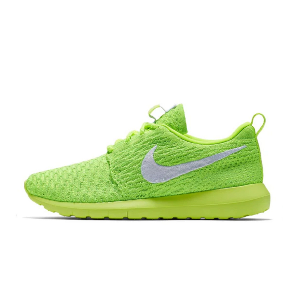 WOMENS NIKE ROSHE NM FLYKNIT - VOLT/WHITE-ELECTRIC GREEN