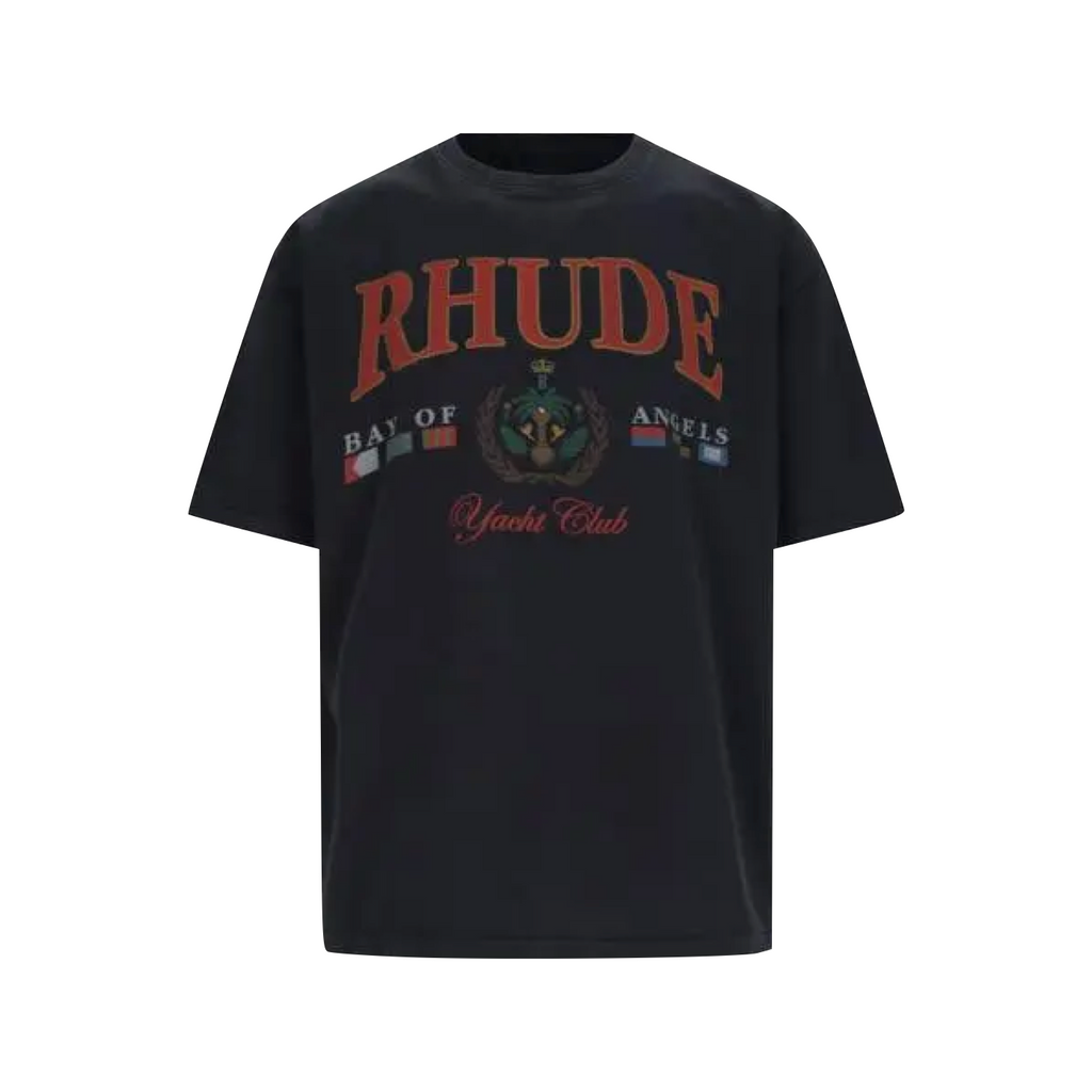 RHUDE BAY OF ANGELS YACHT TEE - VINTAGE BLACK