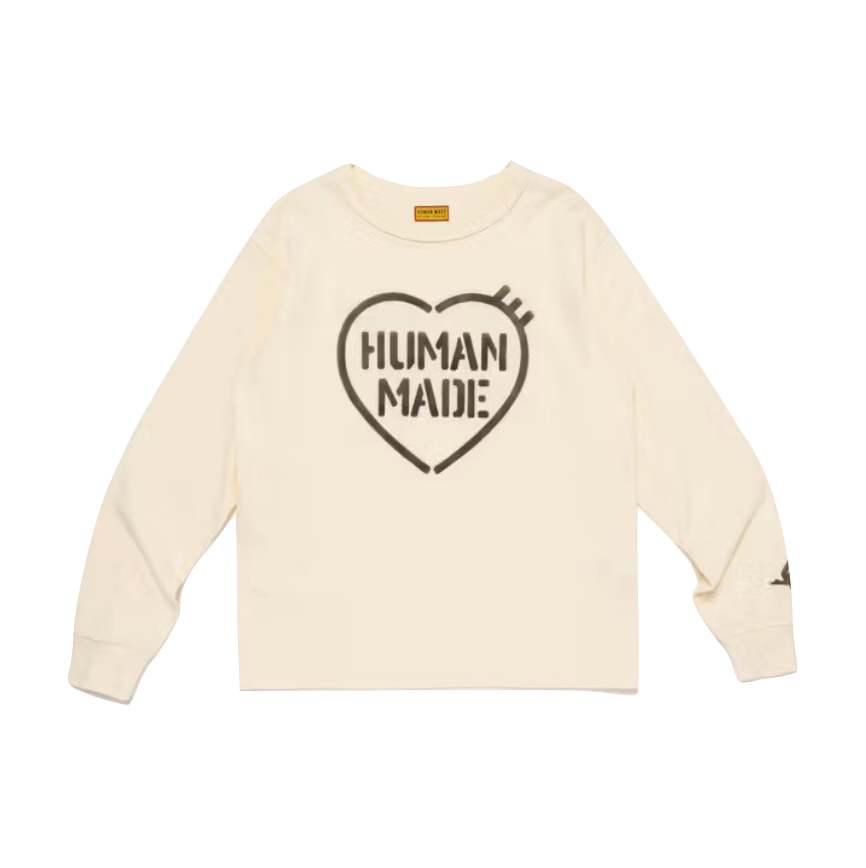 HUMAN MADE MILITARY L/S T-SHIRT - BEIGE