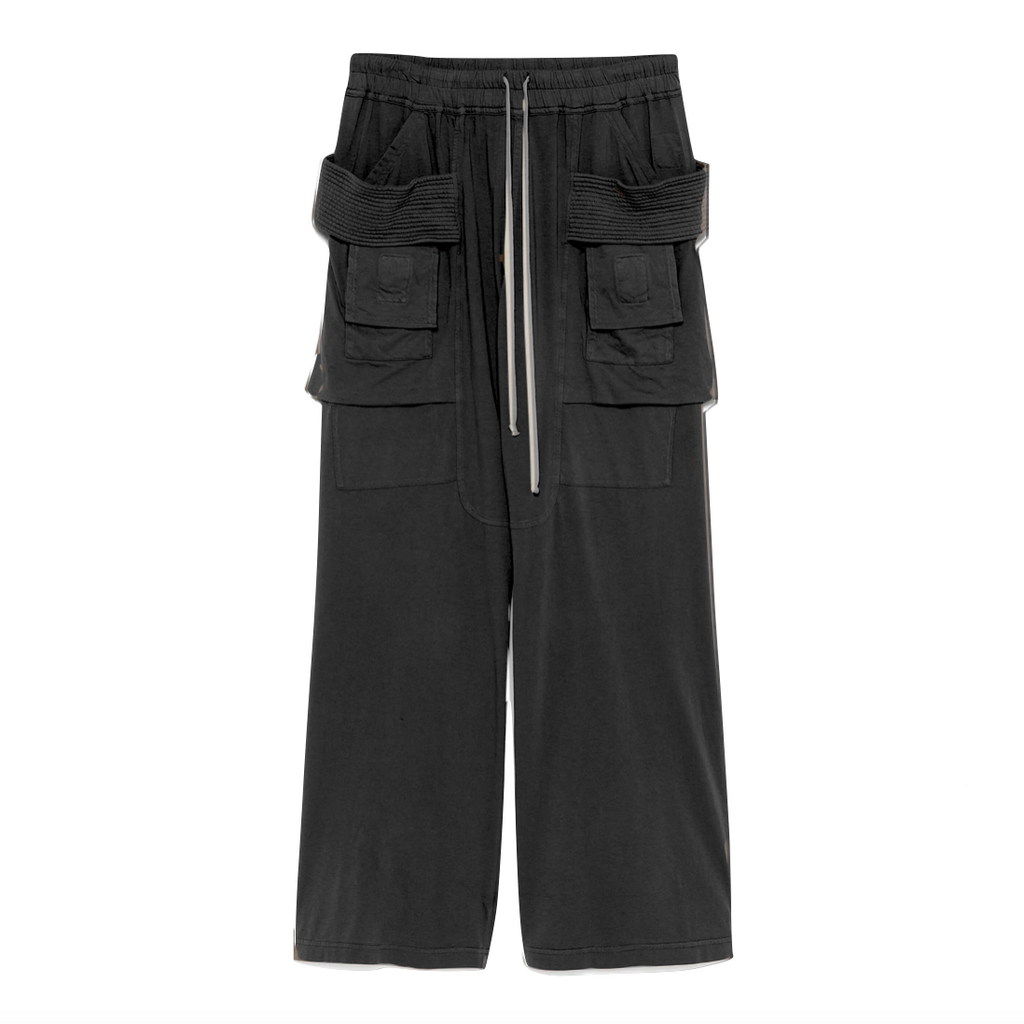 RICK OWENS DRKSHDW CREATCH WIDE CARGO DRAWSTRING - BLACK