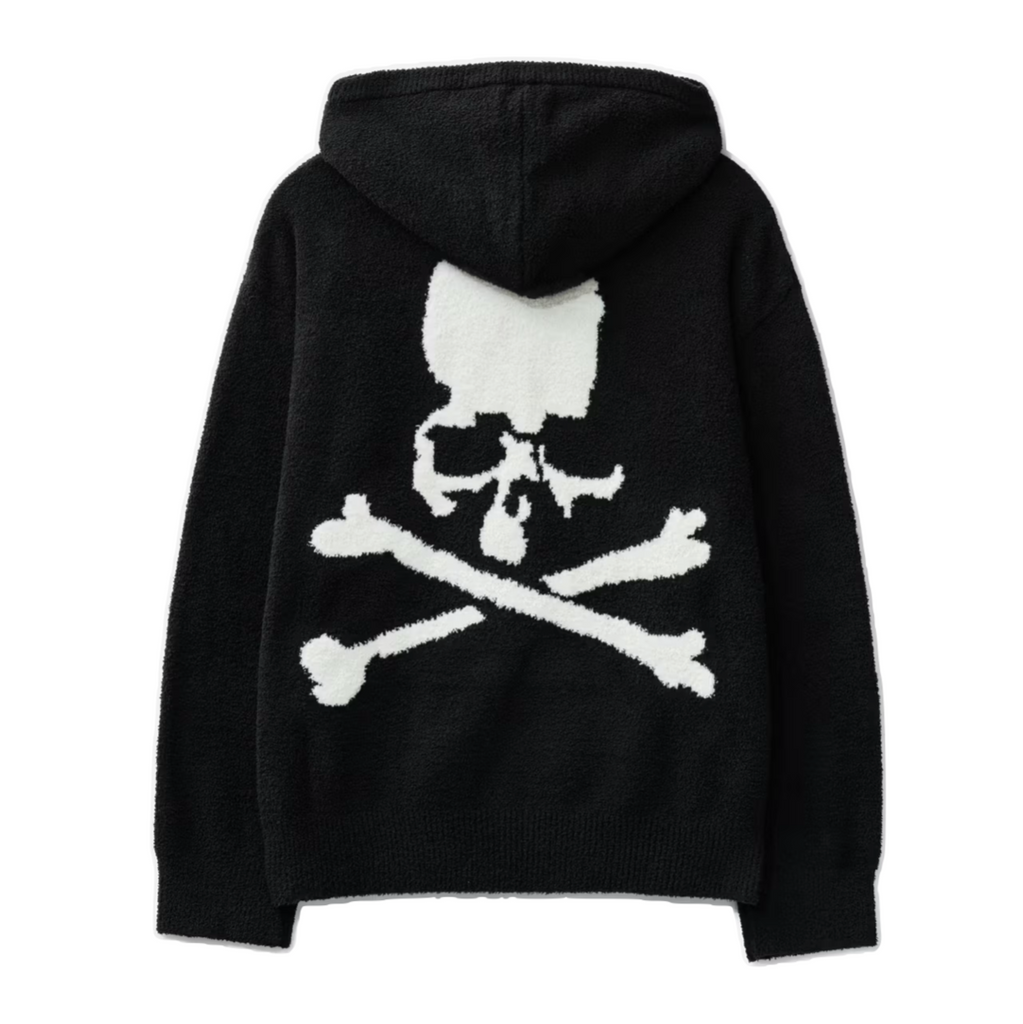 MASTERMIND WORLD LOUNGE ZIP UP HOODIE - BLACK/WHITE