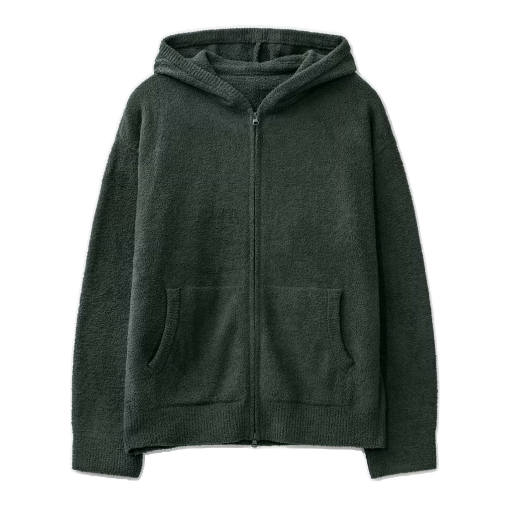 MASTERMIND WORLD LOUNGE ZIP UP HOODIE - CHARCOAL/WHITE