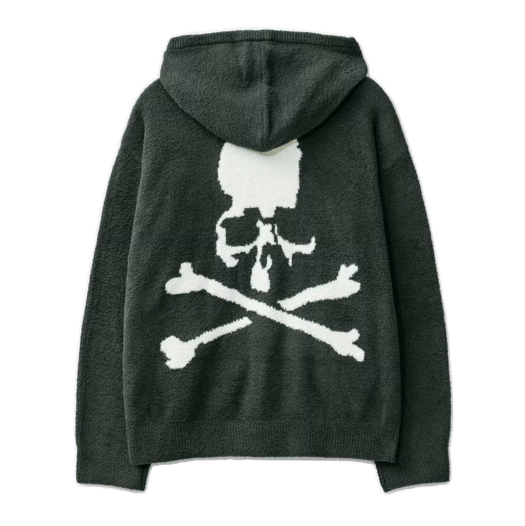 MASTERMIND WORLD LOUNGE ZIP UP HOODIE - CHARCOAL/WHITE