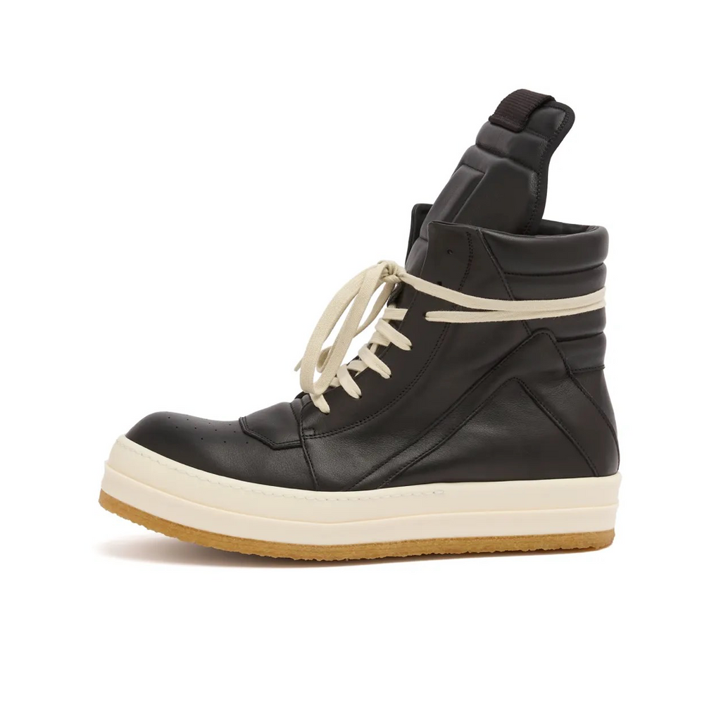 RICK OWENS CONCORDIANS GEOBASKET CREEP HIGH - BLACK/MILK