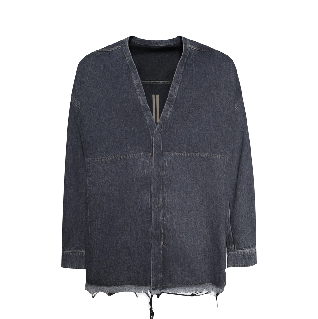 RICK OWENS DRKSHDW CONCORDIANS LIDO LARRY SHIRT - WASHED GREY RICK OWENS DRKSHDW CONCORDIANS LIDO LARRY SHIRT - WASHED GREY