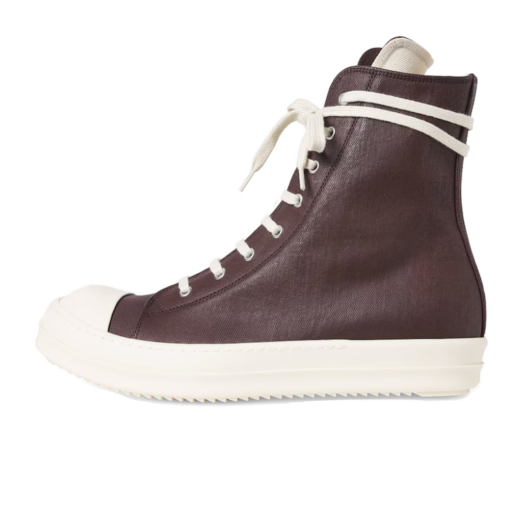 RICK OWENS DRKSHDW CONCORDIANS OVERDYED DENIM SNEAKS - SCAB WAX/MILK/MILK RICK OWENS DRKSHDW CONCORDIANS OVERDYED DENIM SNEAKS - SCAB WAX/MILK/MILK