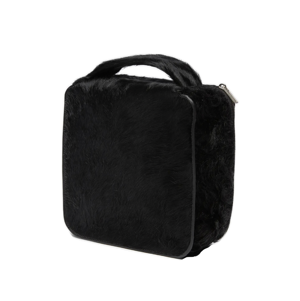 RICK OWENS CONCORDIANS LARGE HAIR-ON BEAUTY CASE- BLACK