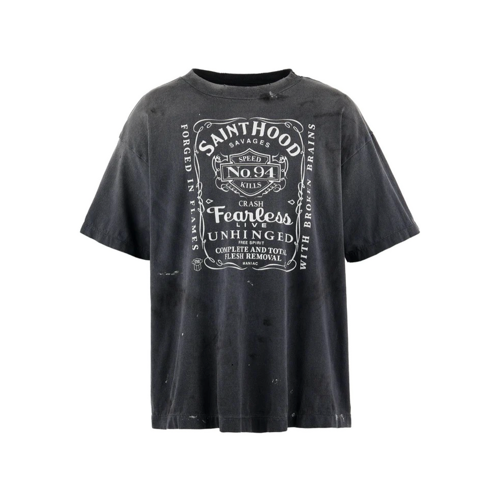 SAINT MICHAEL X NEIGHBORHOOD FEARLESS STHD SS TEE - BLACK