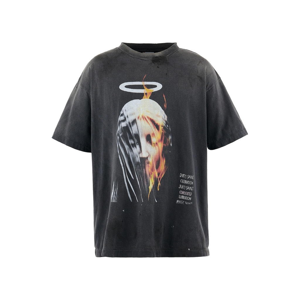 SAINT MICHAEL DEVIL DADDY SS TEE - BLACK
