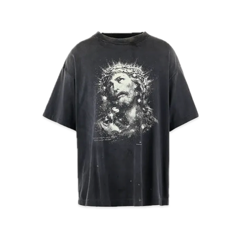 SAINT MICHAEL JESUS SS TEE - BLACK