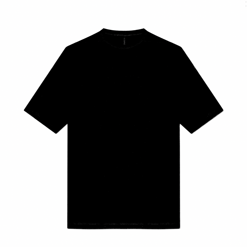 RICK OWENS TEMPLE KNIT LEVEL T-SHIRT - BLACK