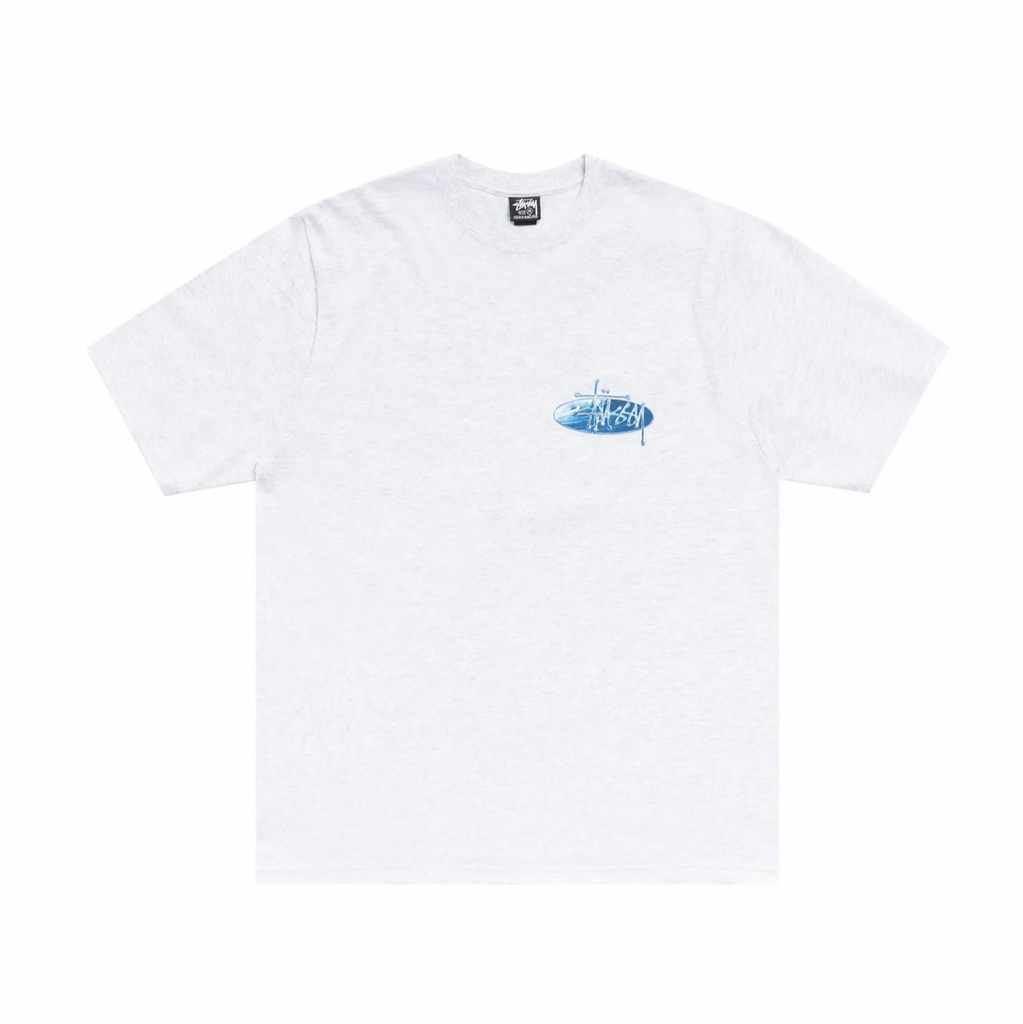 STÜSSY WAVE OVAL TEE - WHITE
