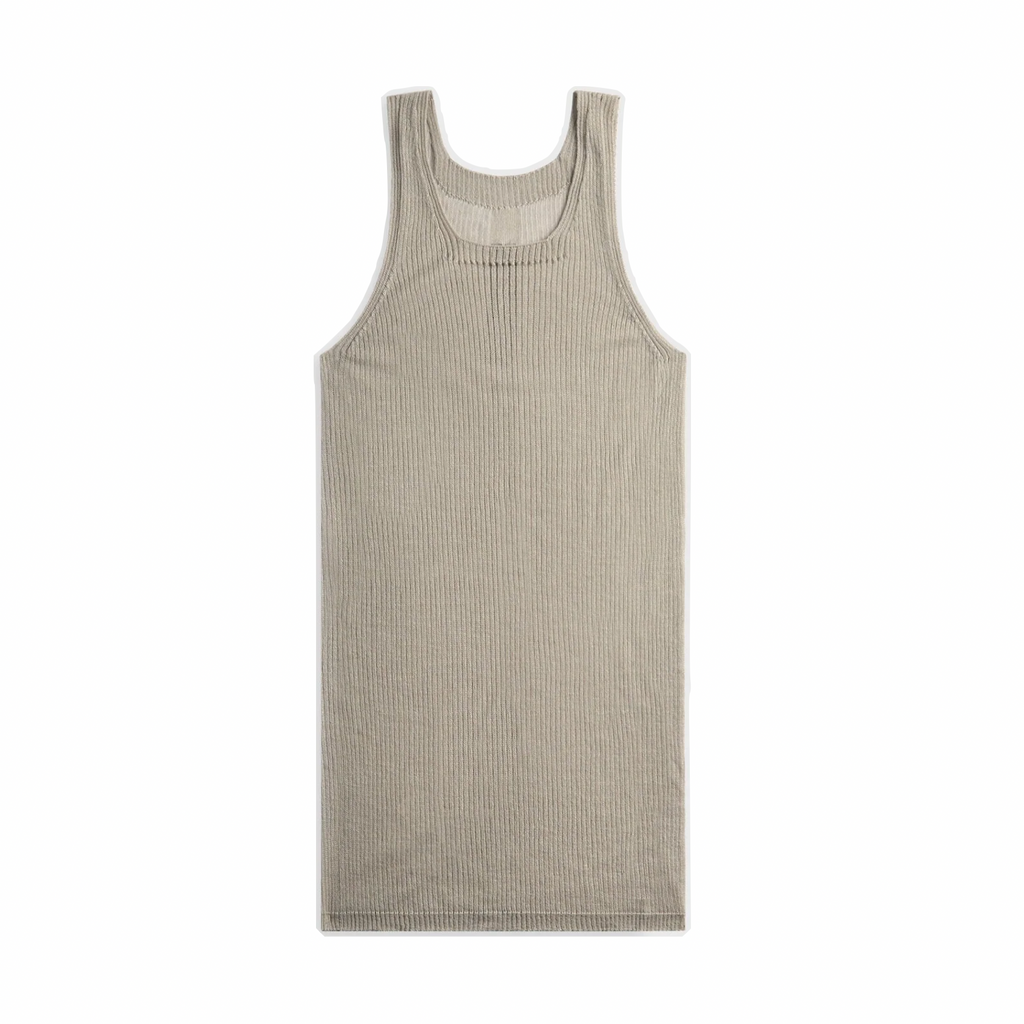 RICK OWENS KNIT TANK - PEARL