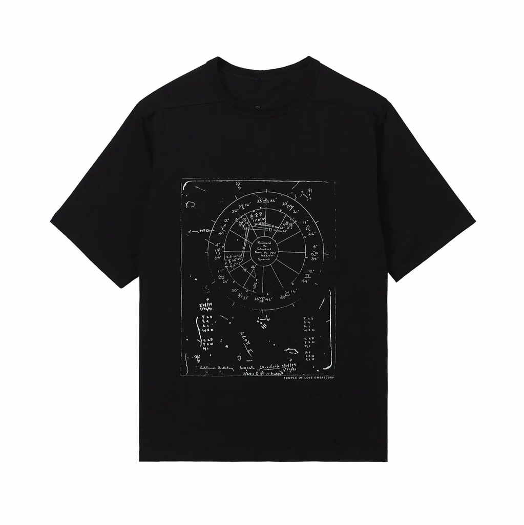 RICK OWENS CELESTIAL BRAD T-SHIRT - BLACK/MILK