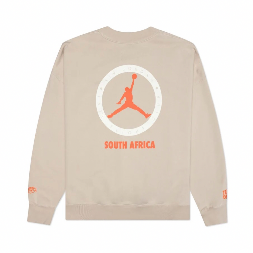 AIR JORDAN X SHELFLIFE - RATTAN/TOTAL ORANGE CREWNECK