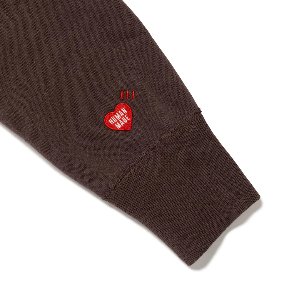 HUMAN MADE TSURIAMI HOODIE - BROWN