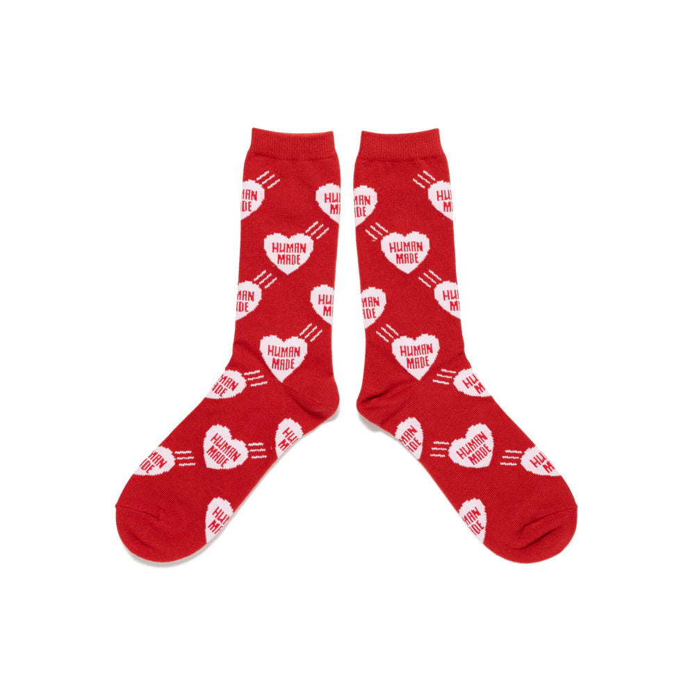 HUMAN MADE HEART SOCKS - RED