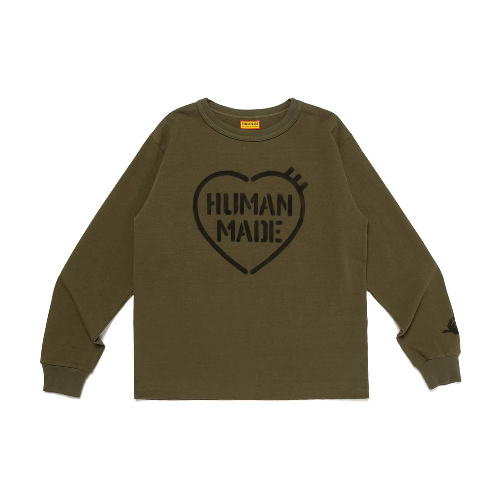 HUMAN MADE MILITARY L/S T-SHIRT - OLIVE DRAB