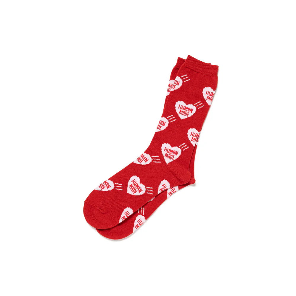 HUMAN MADE HEART SOCKS - RED
