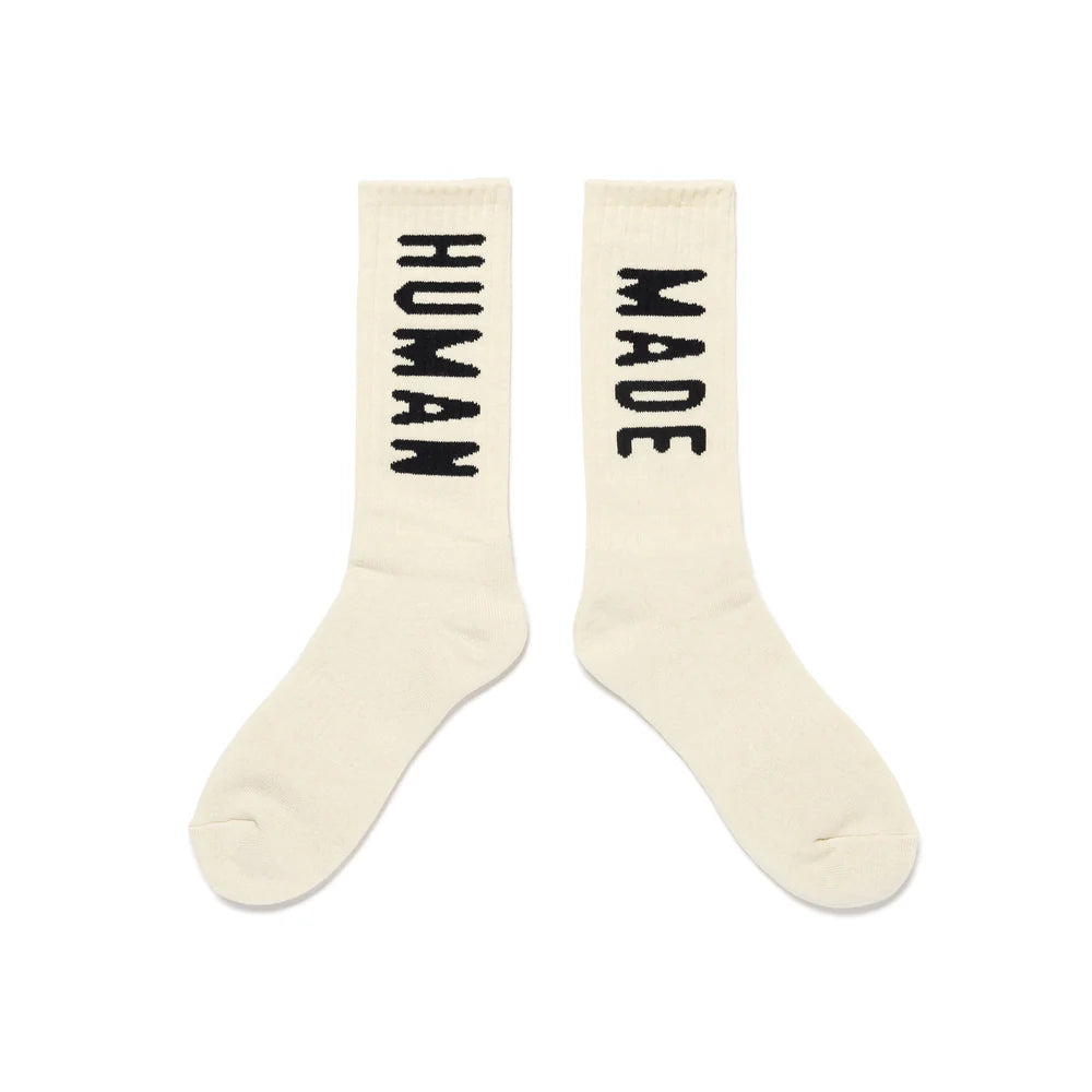 HUMAN MADE HM LOGO SOCKS - WHITE