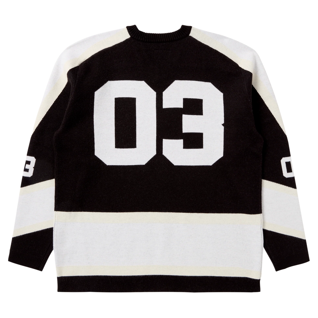 BBC BB PUCK JERSEY LS SWEATER - BLACK