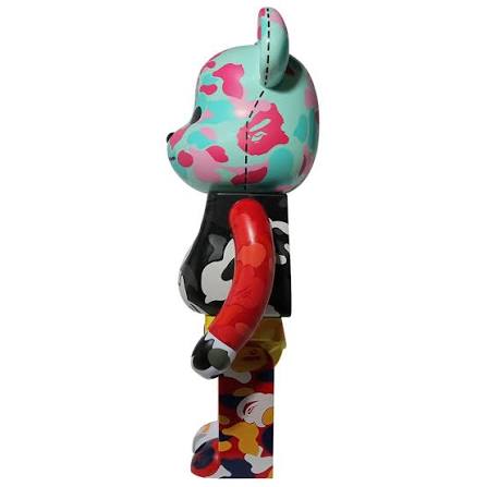 A BATHING APE 28TH ANNIVERSARY X MEDICOM BAPE CAMO #3 1000% BE@RBRICK - PINK