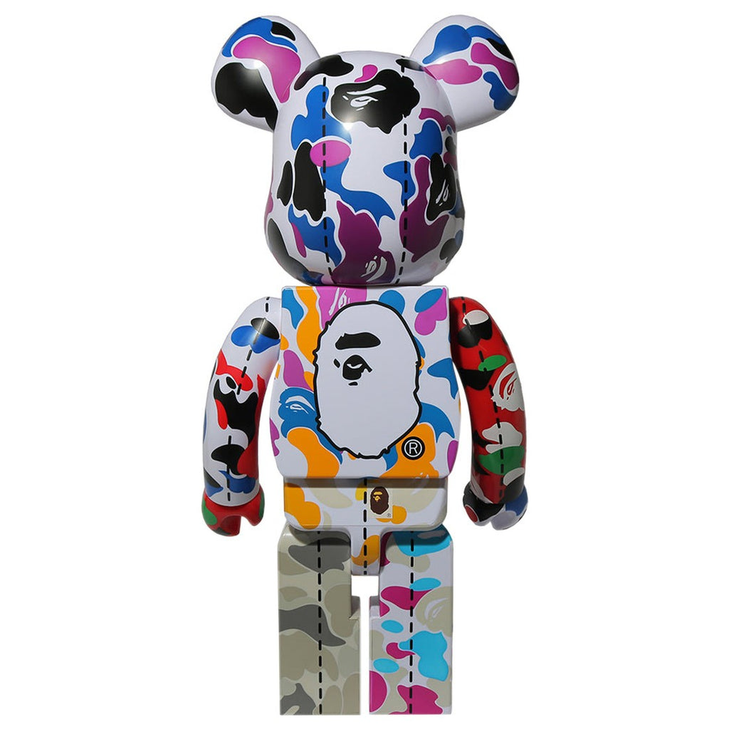 A BATHING APE 28TH ANNIVERSARY X MEDICOM BAPE CAMO #2 1000% BE@RBRICK - BLUE