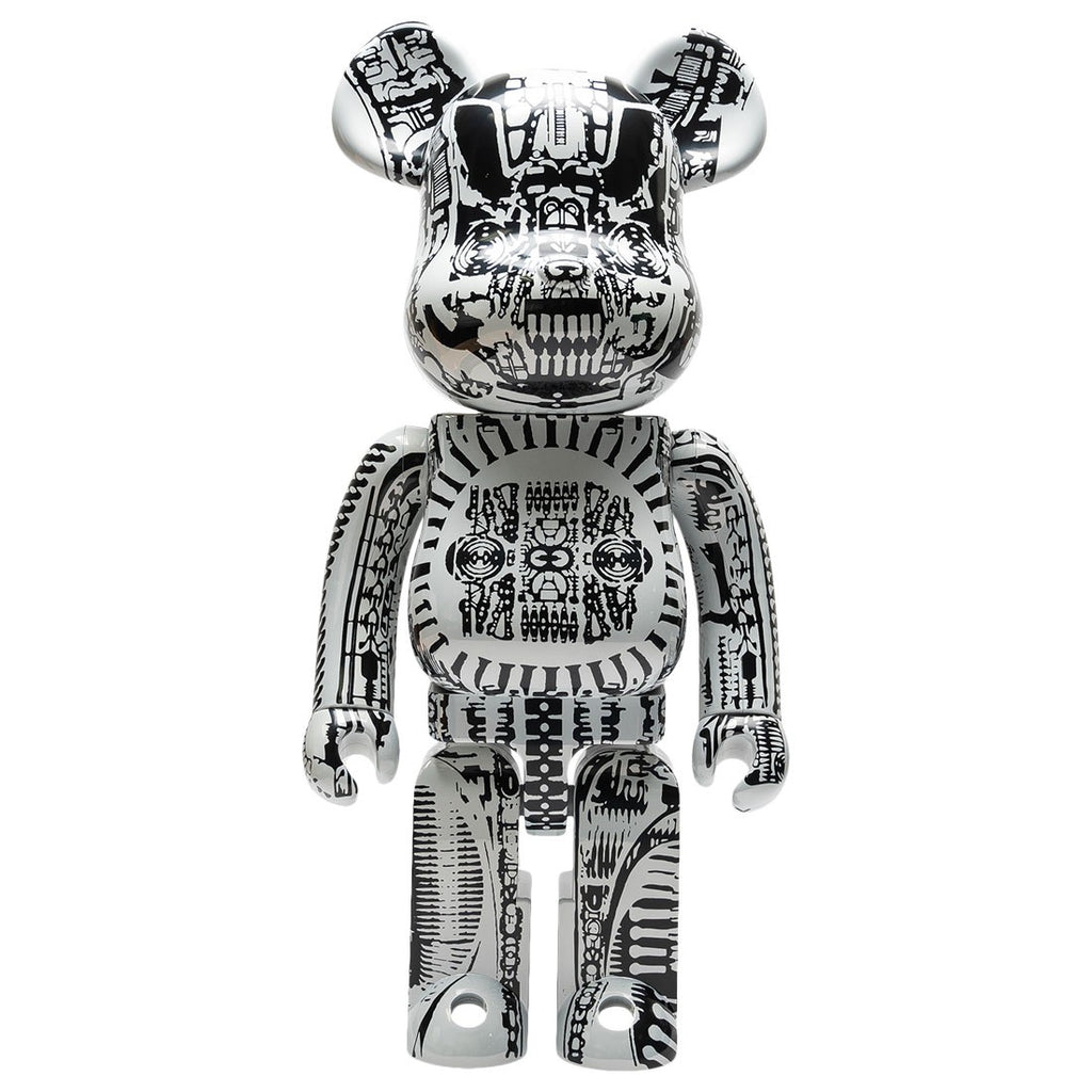 MEDICOM H.R. GIGER BE@RBRICK 1000% - WHITE CHROME