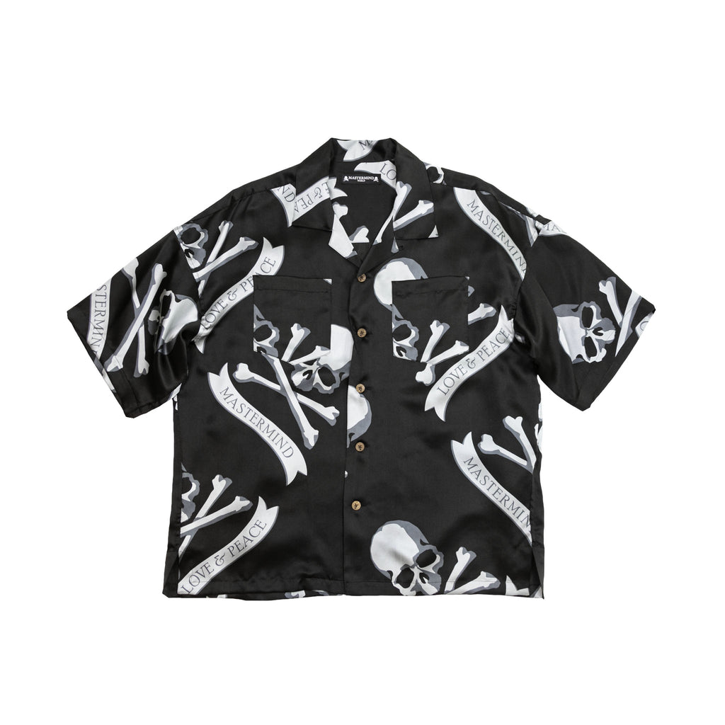 MASTERMIND TROPICAL SKULL SHIRT - BLACK