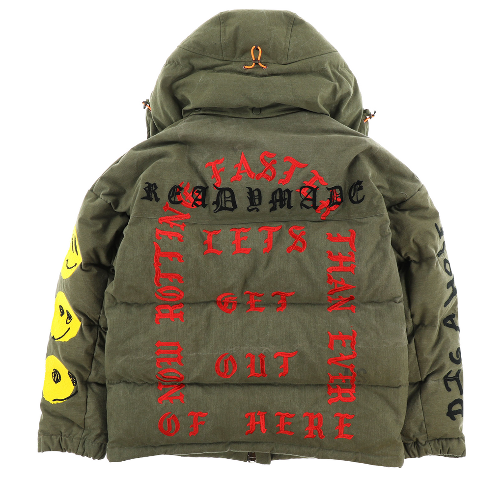 DOWN JACKET W/ SMILEY- GREEN