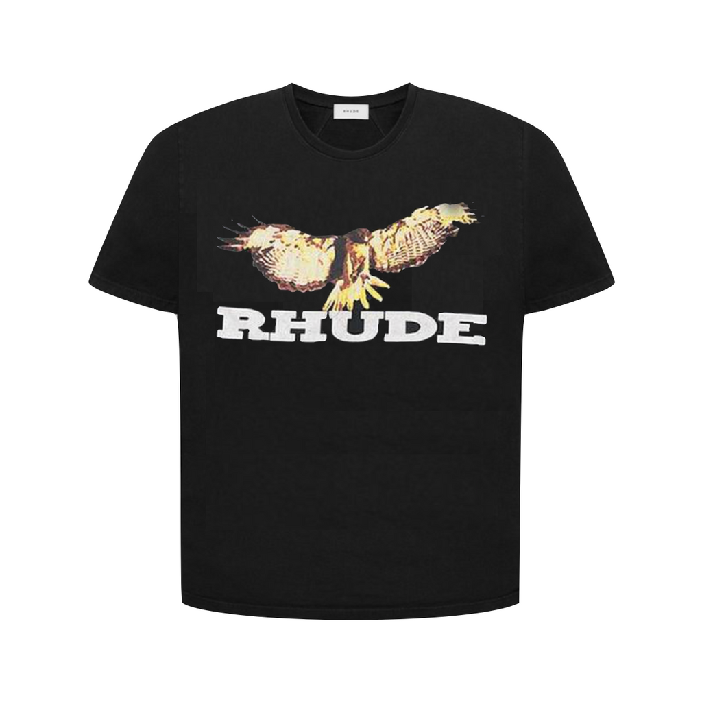 RHUDE VINTAGE EAGLE TEE - BLACK