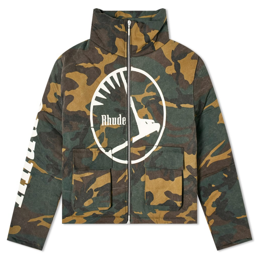 RHUDE COLLEGE CAMO PUFFER - CAMO