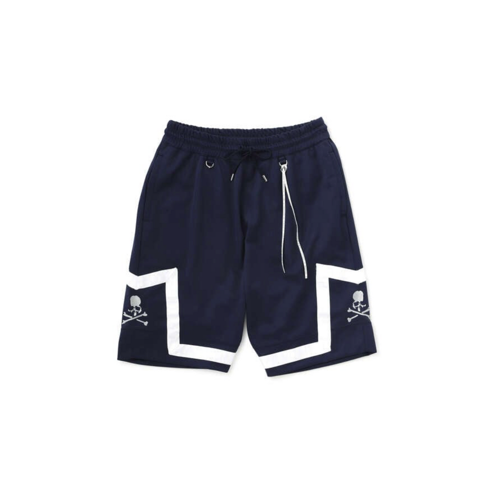 MASTERMIND JACQUARD TAPE BB SHORTS - NAVY/ WHITE TAPE