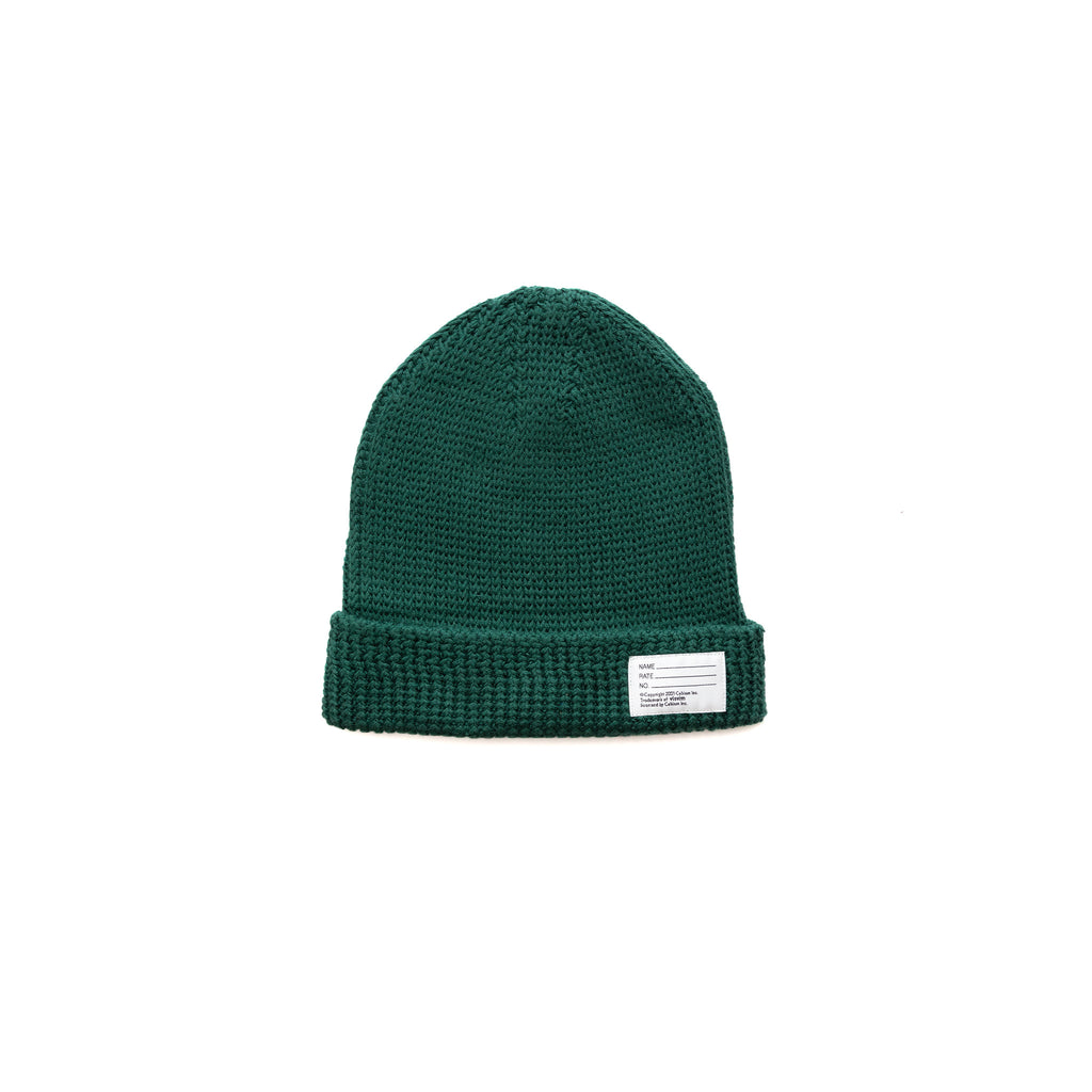 KNIT BEANIE (COTTON) - GREEN