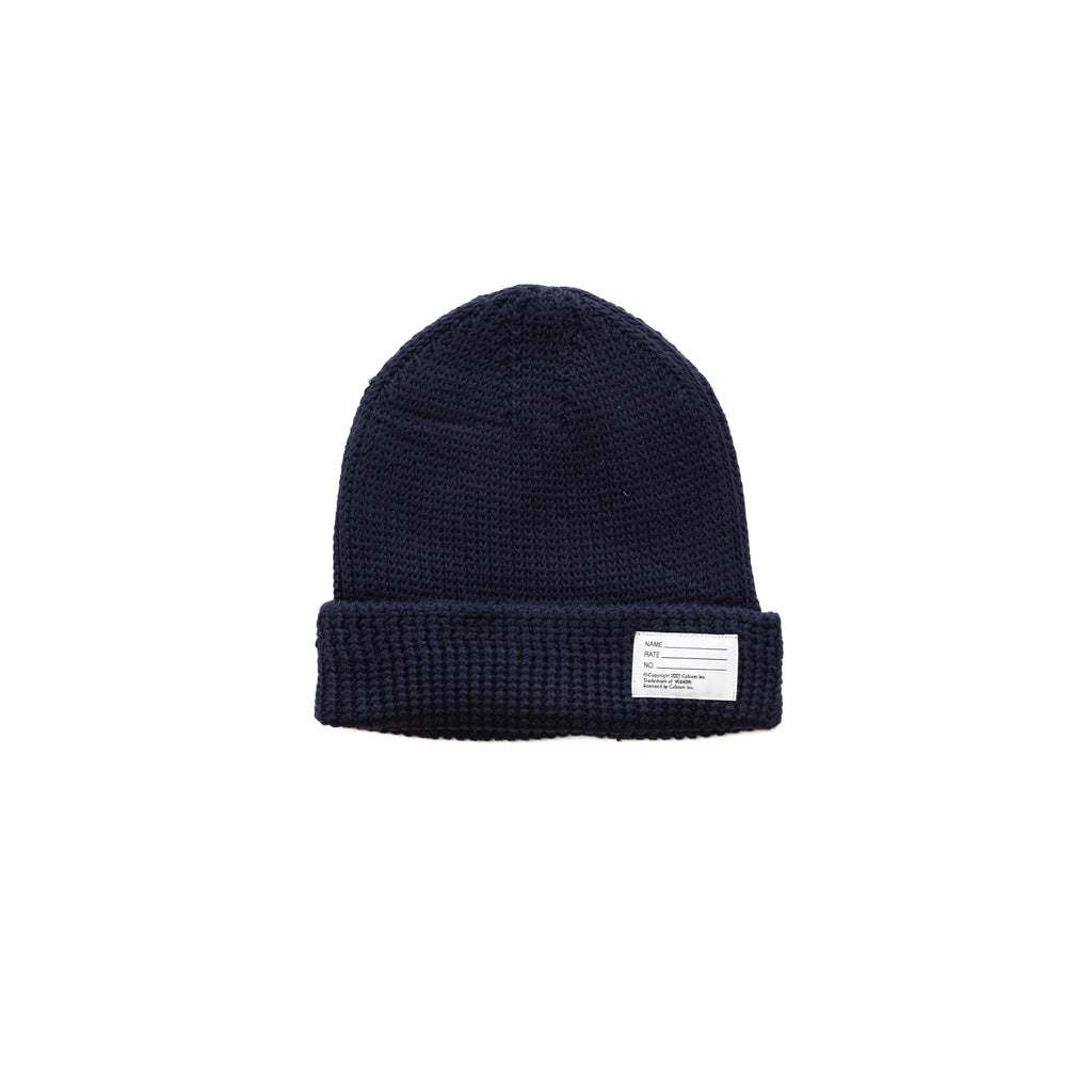 KNIT BEANIE (COTTON) - NAVY